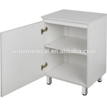 hospital or home use wooden bedside locker with two shelves and one door